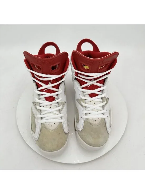 Nike Air Jordan 6 Retro Men Size 7.5 384664-113 White Gym Red Grey Shoes - Picture 6 of 11